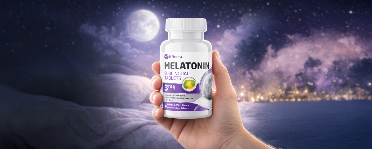 Sleepatonin Melatonin Sublingual Tablets for Fast Sleep Support - BT Pharma